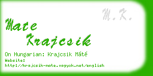 mate krajcsik business card