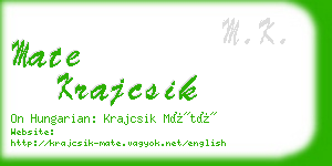 mate krajcsik business card